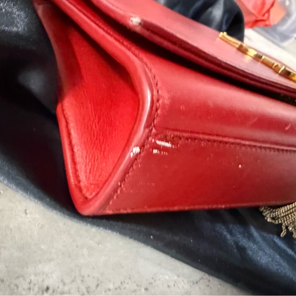 FLASH YSL Medium Kate Red Leather Chain Bag - Picture 4 of 8